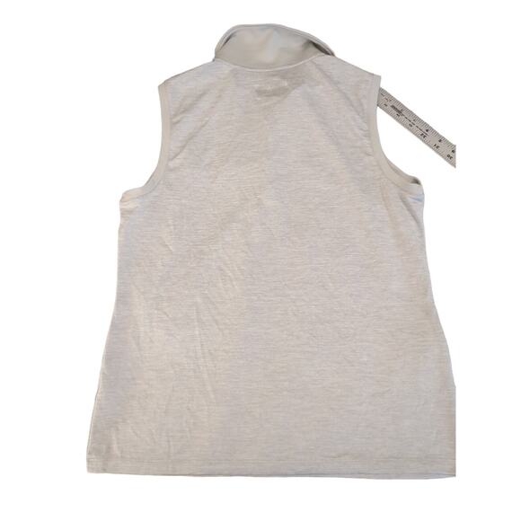 Izod Golf Polo Top Womans Medium Gray Sleeveless Collared Polyester Blend - Picture 2 of 6
